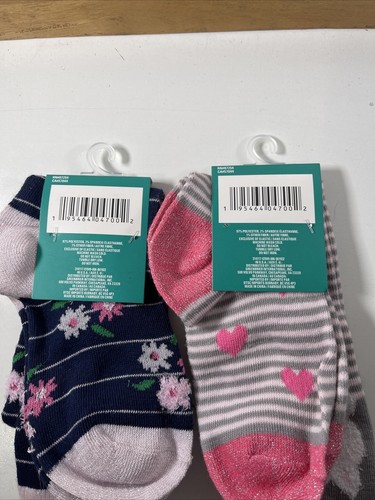 2x Knee Hi Socks Kitten / Flowers Little Girls size 7-2 - Picture 6 of 8