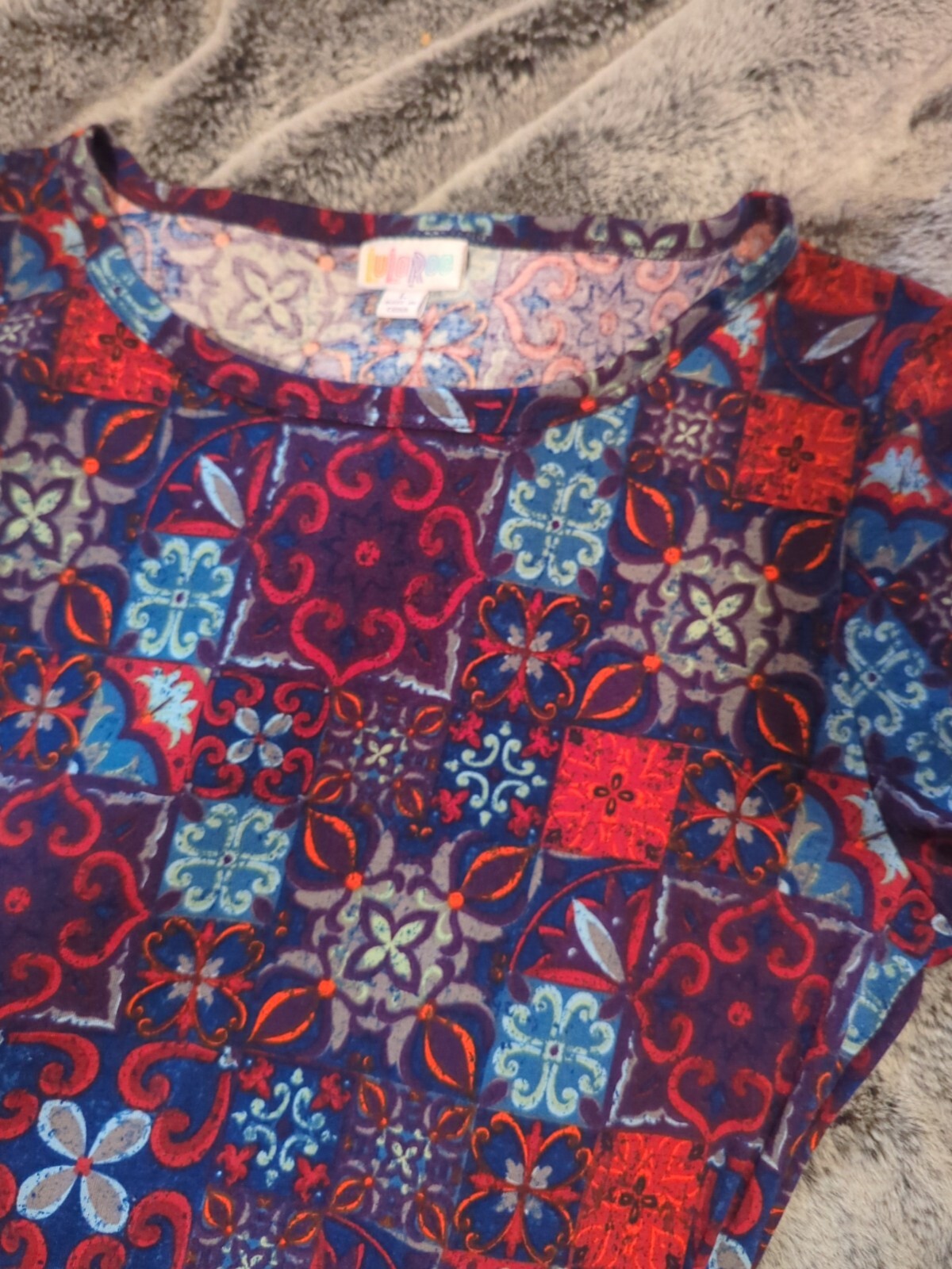 Lularoe Julia Large Geometric Pattern Multicolor - image 4