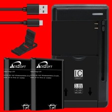 2 x 1900mAh Standard Battery Charger Cable Bracket f Kyocera DuraXA Equip E4831