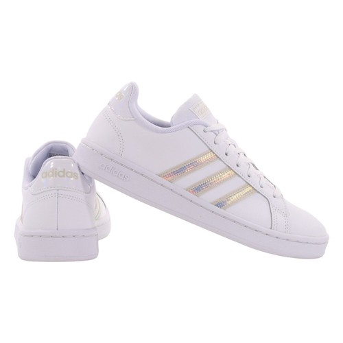 Adidas GRAND COURT Damen Sneaker Turnschuhe Schuhe LEDER - Picture 3 of 5