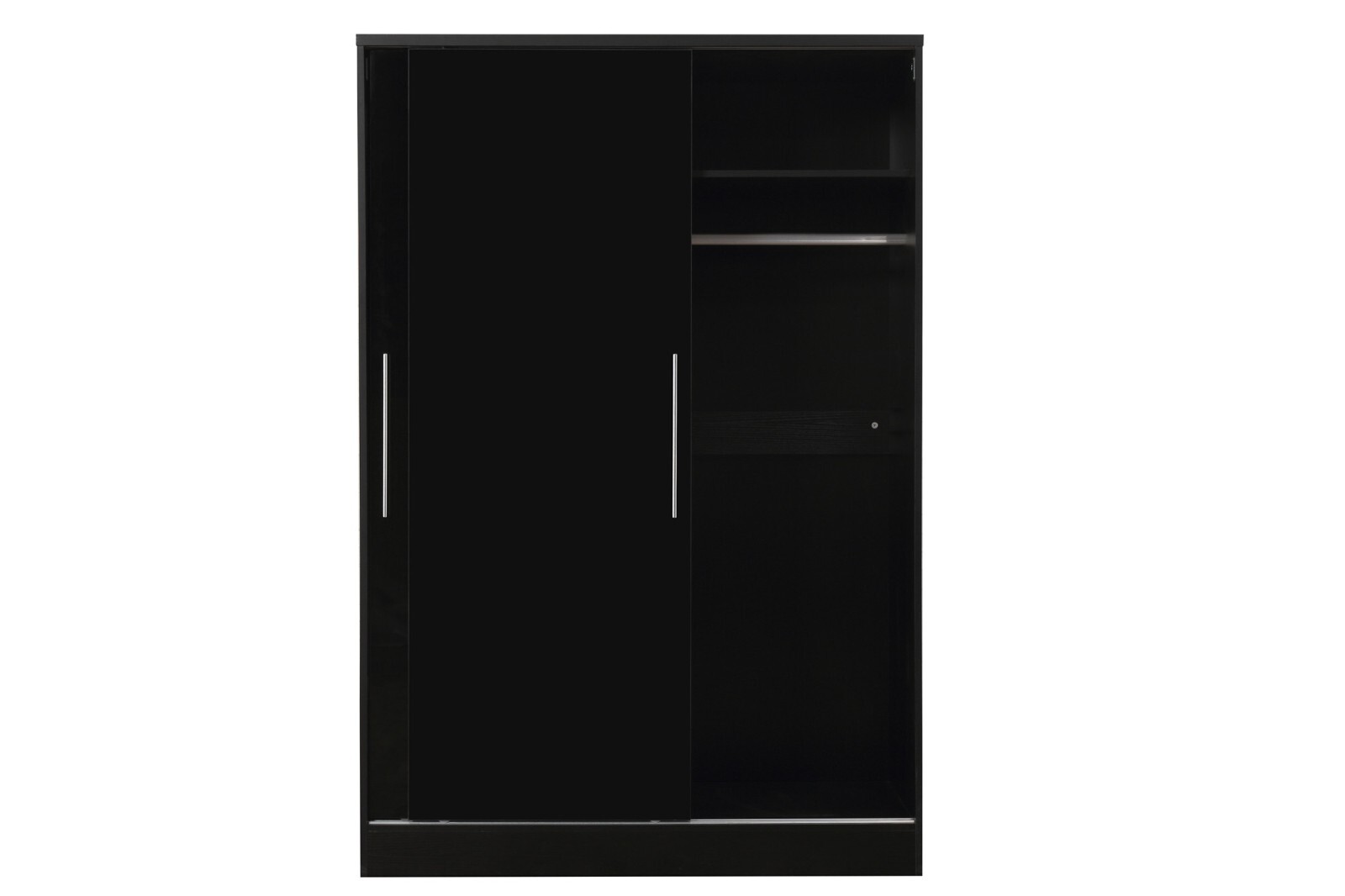 2 Door Sliding Wardrobe XL High Gloss Bedroom Furniture Black eBay