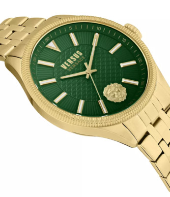 Versus by Versace Mens Colonne Gold-tone Stainless Bracelet Watch 45mm VSPHI5321