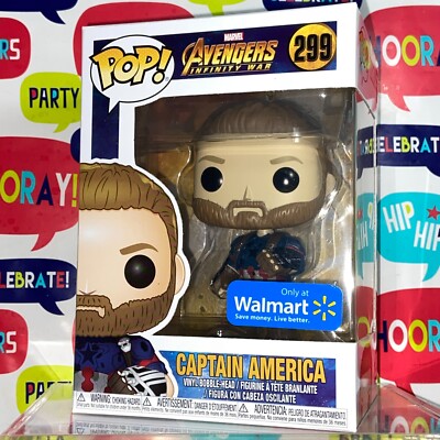 Captain America Avengers Infinity war Funko Pop 299 Protector Walmart 