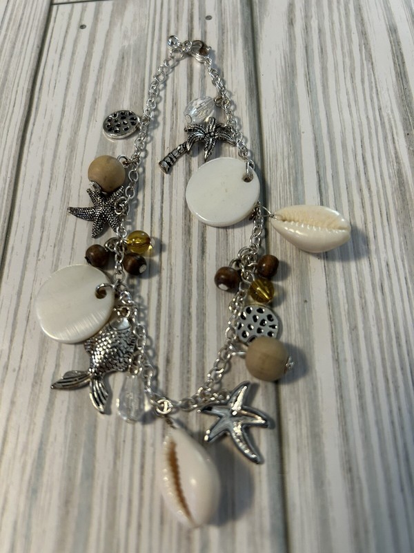 Silver Colored Vacation Bracelet Or Anklet By Avon