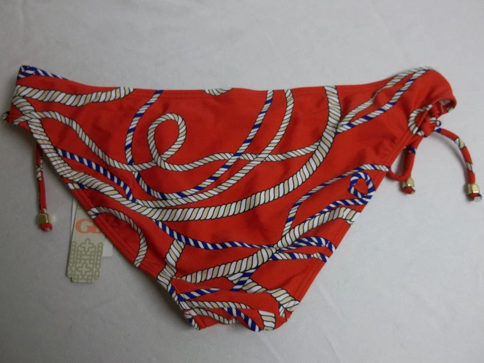 Gianni Bini GB Size L Large Round Up Red Side Tie New Womens Bikini Bottoms - Image 3 of 3