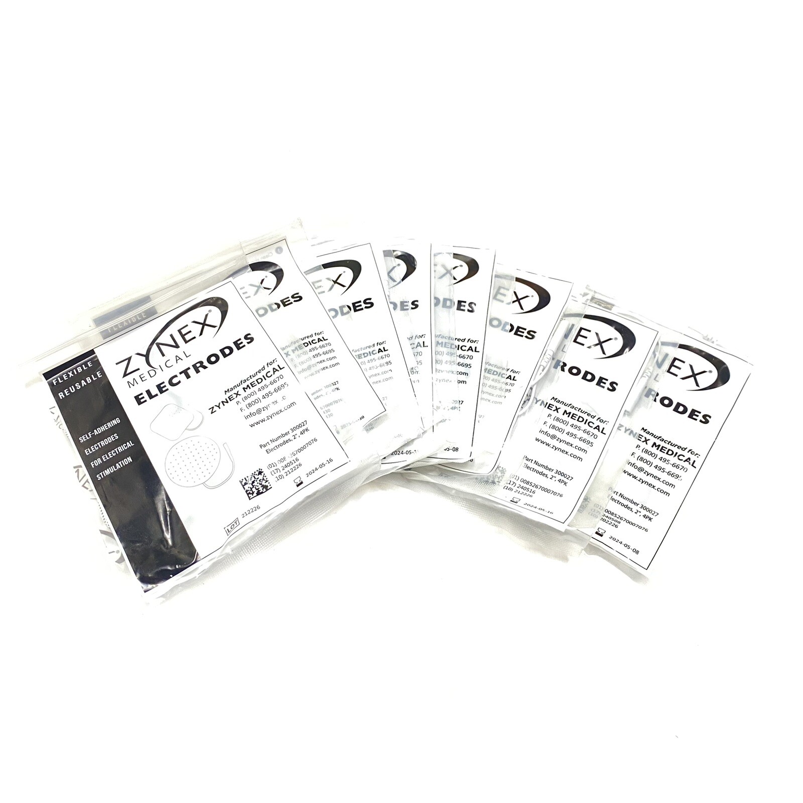 8 Pack of 4 ZYNEX MEDICAL Electrodes 2" Round TENS Pads 300027, plus 2 9volts eBay