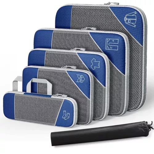 6Pcs Compression Packing Cubes Expandable Storage Travel Luggage Organizer Bags - Picture 17 of 20