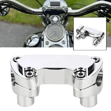 1.7" Tall Handlebar Risers &Top Clamp For Harley Road Glide Softail Deluxe FLSTN