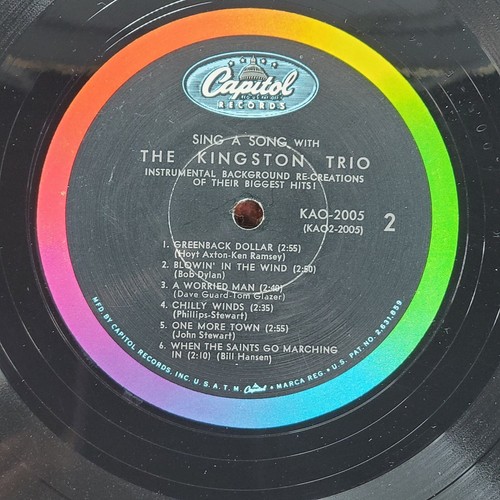 THE KINGSTON TRIO Sing A Song With LP Record Album 1963 Capitol KAO2005 - Picture 6 of 7
