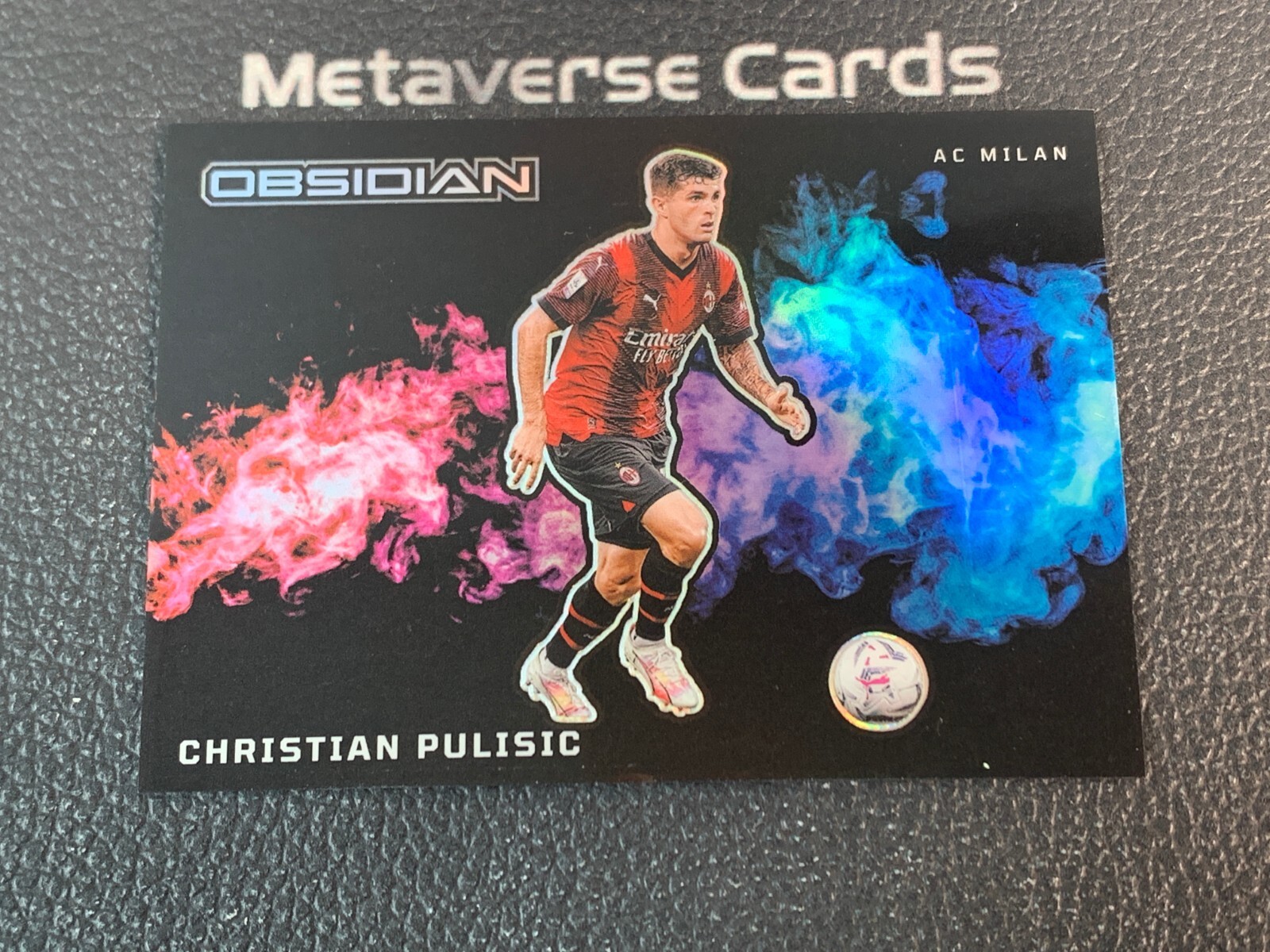 2023-24 Obsidian Soccer CHRISTIAN PULISIC Black Color Blast SSP AC Milan
