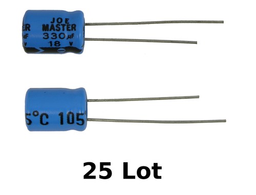 Condensador de plomo radial electrolítico alta temperatura electrolítico JM 330uf 330ufd 18V voltios 105 grados - Imagen 9 de 14