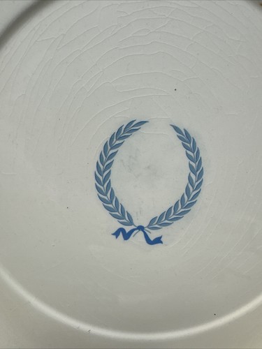 Vintage Steubenville MONTICELLO Blue Wreath Wheat 10.25” Dinner Plate - Picture 2 of 8