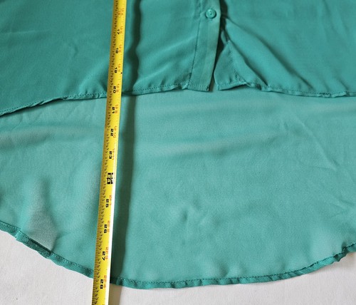 TRAMP Teal Sheer Flowy Top Blouse Womens Size M NWT - Picture 10 of 16