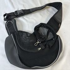 YUDODO Pet Dog Sling Carrier Breathable Mesh, Size Small Black Dog Cat