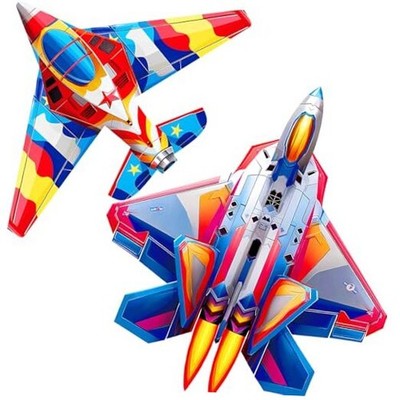 2 Pack Fighter Plane Airplane Kites for Kids and Adults，Aircraft Kite Easy to