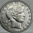 1912-D Barber Half Dollar, Philadelphia Mint, High Grade