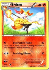 Braixen 12/124 XY - Fates Collide Reverse Holofoil