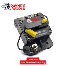 30A-300A Amp Waterproof Circuit Breaker Auto/Marine/Solar 12-48V DC Manual Reset