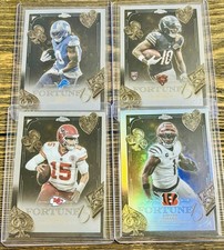 2025 Topps Chrome Fortune 15 (x4) MAHOMES GIBBS BURDEN RC CHASE Refractor