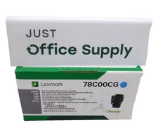 Genuine Lexmark 78C00CG Cyan Return Program Toner Cartridge Free Shipping H