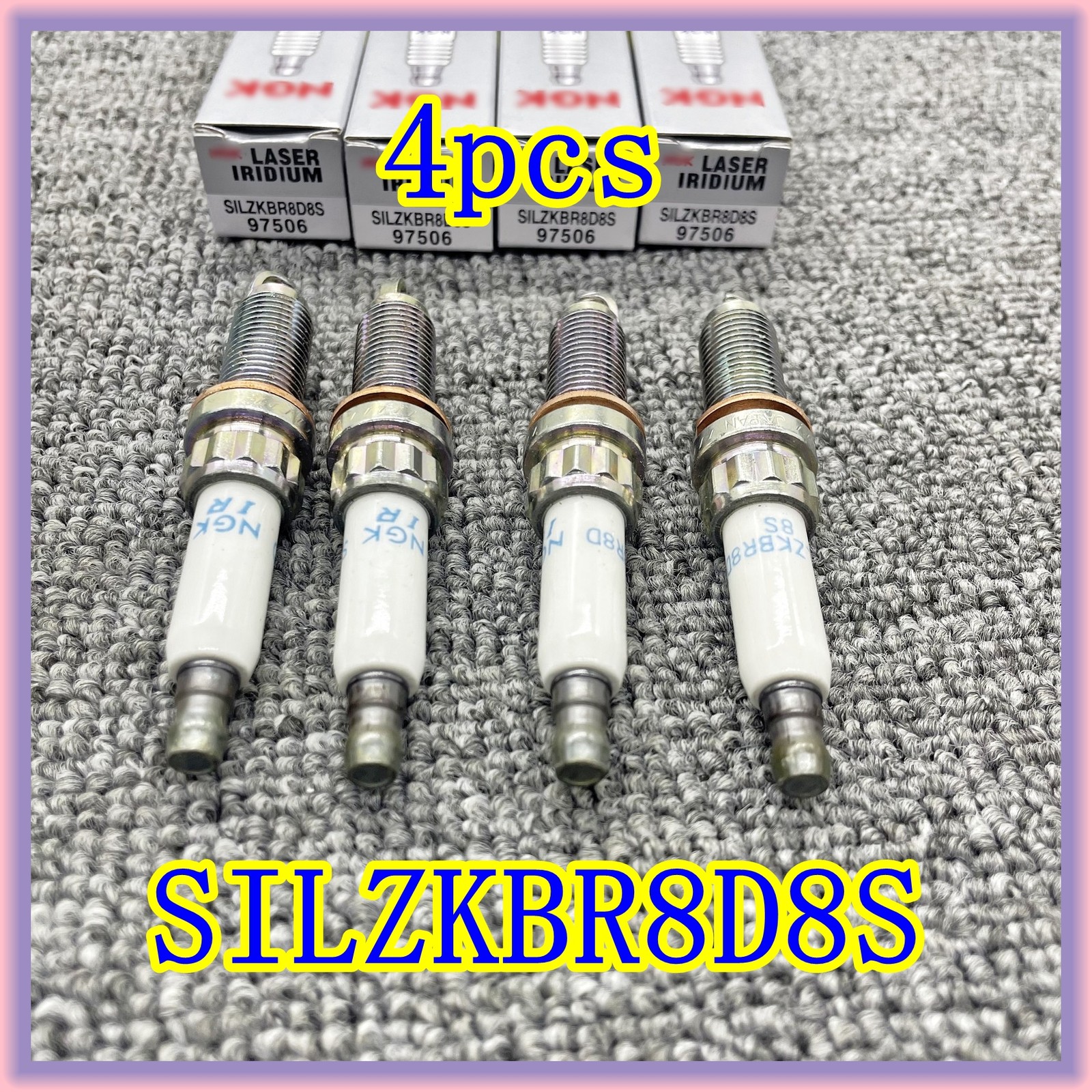 4PCS Laser Iridium Spark Plugs NEW For NGK BMW 12120039664 97506 SILZKBR8D8S US