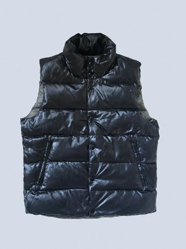 United Colors of Benetton Below Zero Black Down Puffer Vest Mens M - product listing photo