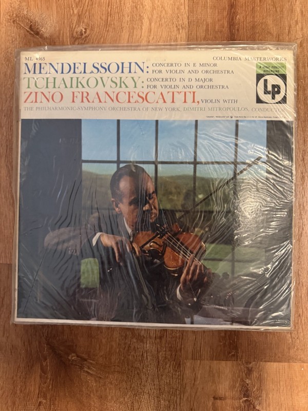 Zino Francescatti - Mendelssohn Tchaikovsky Violin Concertos LP Columbia Master