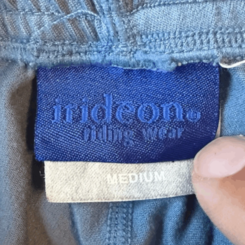 Irideon Women's Flat Front Stretch Equestrian Riding Cropped Pants Blue Medium - Image 3 of 4