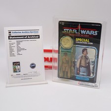 LANDO CLARISSIAN GENERAL PILOT  COIN CAS GRADED 75  POTF 92-BACK NEW Star Wars
