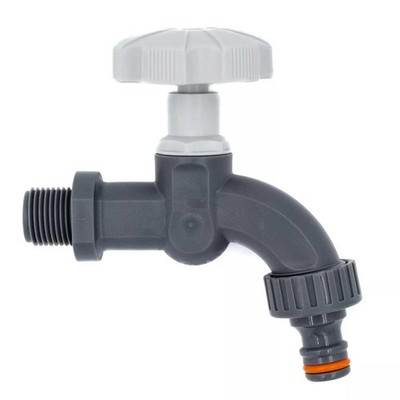 1/2'' / 3/4'' BSP Plastic Outdoor Garden Watering Tap Valve With Hose Connector