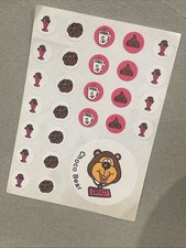 VINTAGE 80  S CTP CHOCOLATE SNIFF STICKER SHEET  GREAT SCENT  