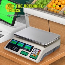 40kg 2g elektronische Preiswaage Digital für Lebensmittel, Fleisch, Einzelhandel