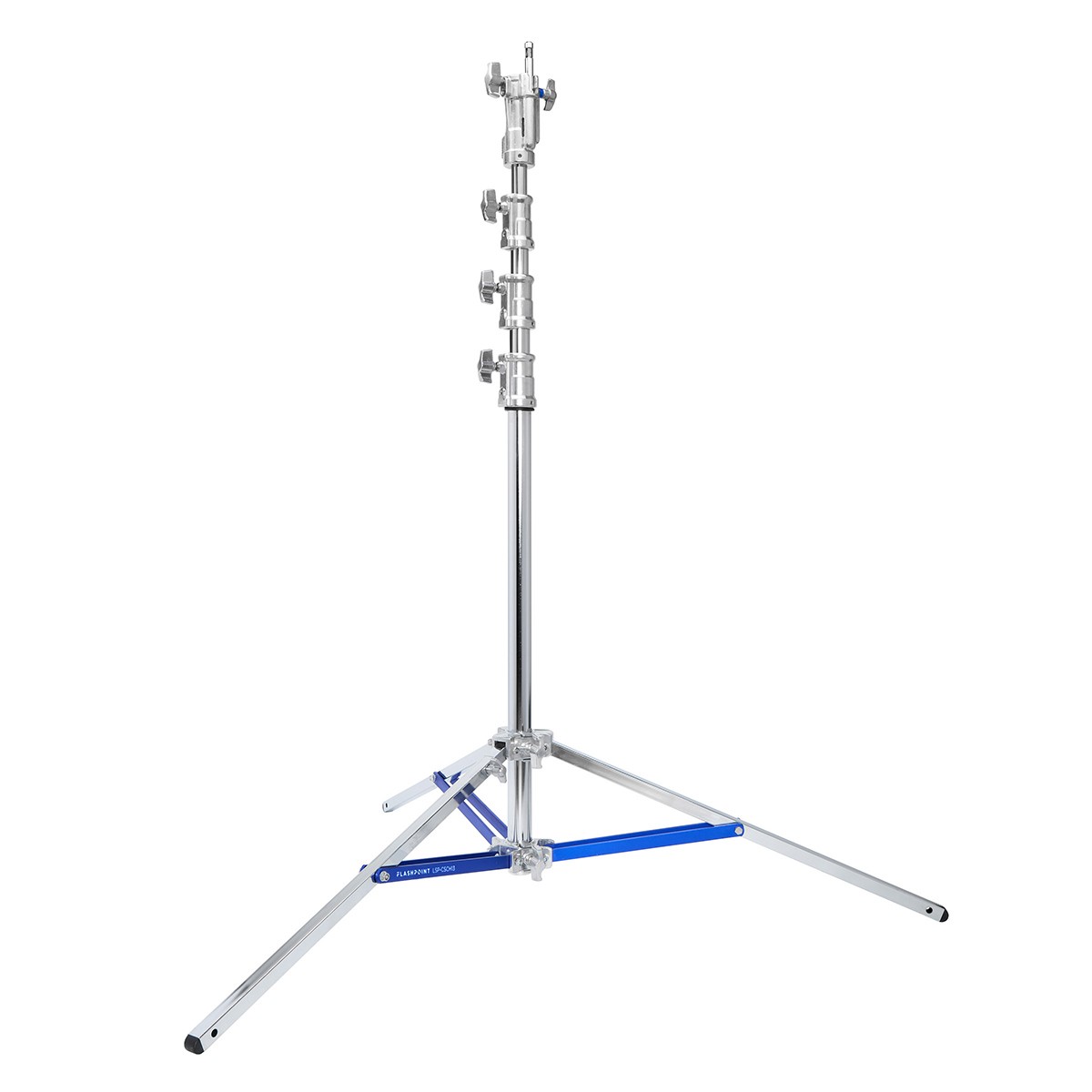 Flashpoint 13.3' High Cine Stand Pro with Combo Head, Silver, Bundle with 3x Whe