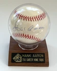 HANK AARON SIGNED AUTOGRAPHED BASEBALL - KEN GOLDIN SCORE BOARD COA