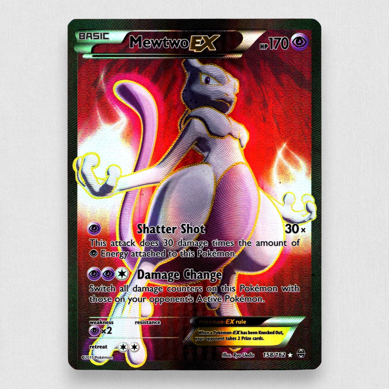 Mewtwo EX (158 Full Art) 158/162 XY BREAKthrough Holo Ultra Rare Pokemon TCG NM