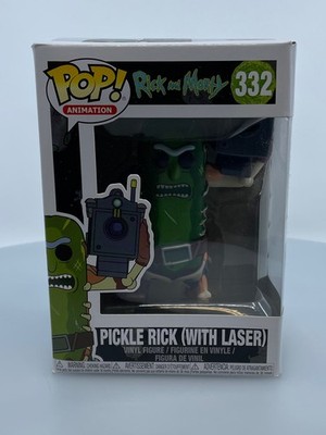 Funko POP! Animation Rick and Morty Pickle Rick with Laser #332 NOT MINT