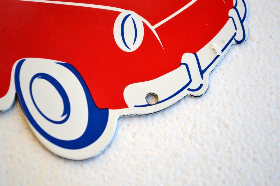 Plaque émaillée ESSO happy motoring voiture -- 25*16 cm -- emailschilder - Photo 4/4