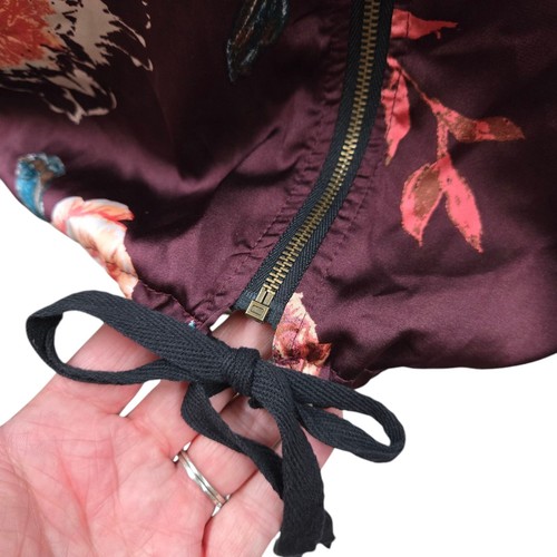 Chelsea & Violet February Floral Full Zip Cropped Kimono Sleeve Jacket Womens XS - Picture 7 of 14
