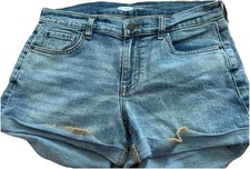 WOMENS OLD NAVY BOYFRIEND SHORTS-SIZE 8 REGULAR-LIGHT BLUE