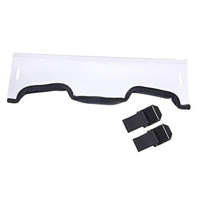 Clear Half Windshield Heavy Duty Scratch Resistant Windscreen with Two Clamps