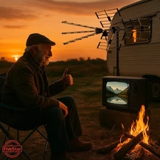 Yagi Antenna Outdoor Long Range 24 Elements 4K ATSC 3 UHF VHF 2025 w/ Pole