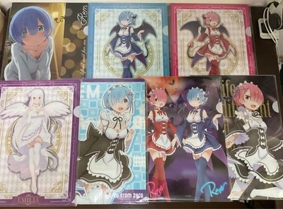 Re: ZERO Goods lot set 7 Sega File folder Rem Ram Emilia Character collection