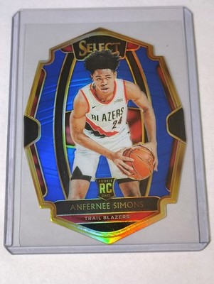 (C) 2018-19 Select Anfernee Simons Blue Die Cut /249 Rookie RC Boston Celtics