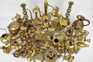 Unbranded Brass Collectable Mixed Lot Figurines Candlesticks Ornaments Vases