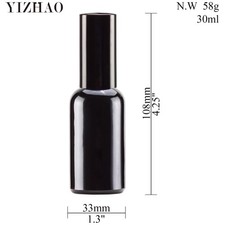 Metal Cap Refillable Spray Bottles - 1oz - 12 Pack