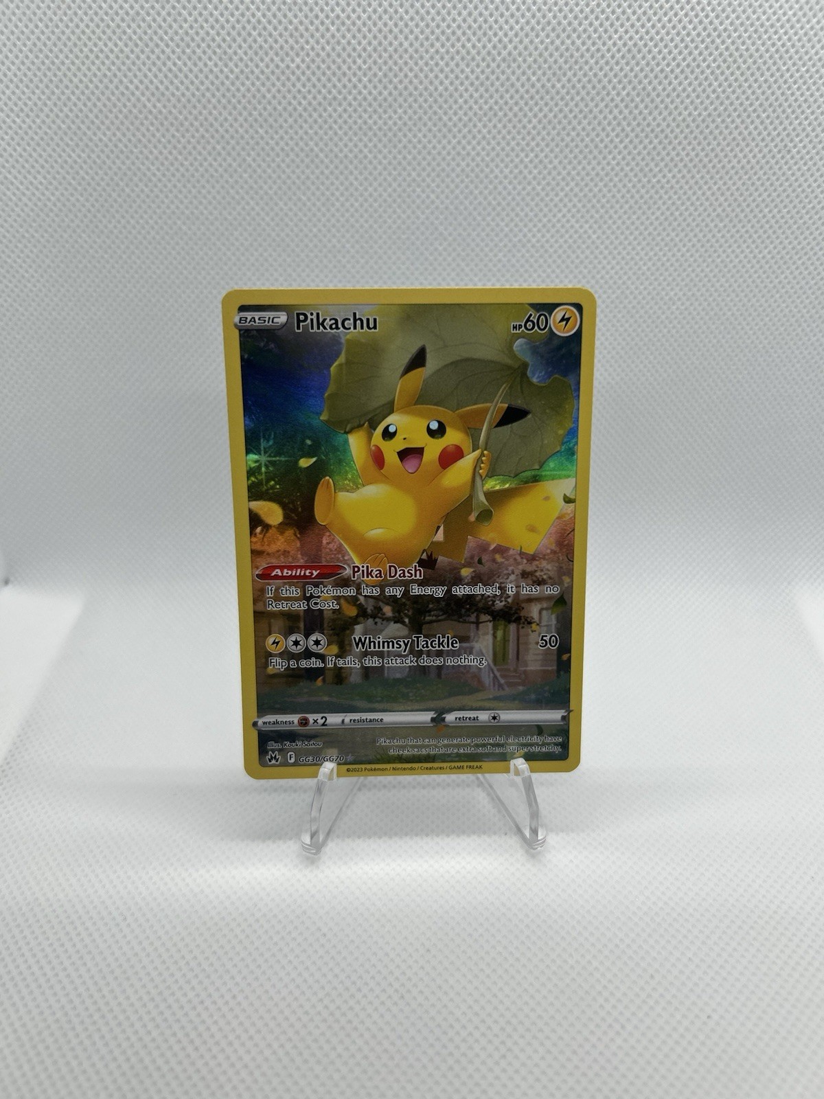 2023 Pokemon Pikachu GG30/GG70 full art trading card