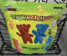 Sour Patch Kids Crochet Kit For Beginners 2 Knit Candy Figures Red Blue New