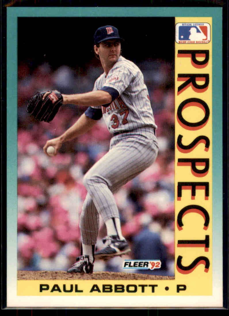 1992 Fleer Paul Abbott #667 Minnesota Twins