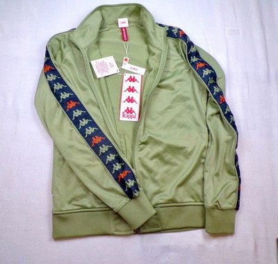 Kappa 222 Banda Faratsiho Track Jacket Womens L Slim Fit Green Salvia NWT Y2K