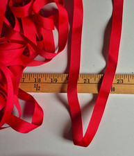 RED GROSGRAIN POLYESTER RIBBON  5 YARDS X  5/8 INCHES WIDE